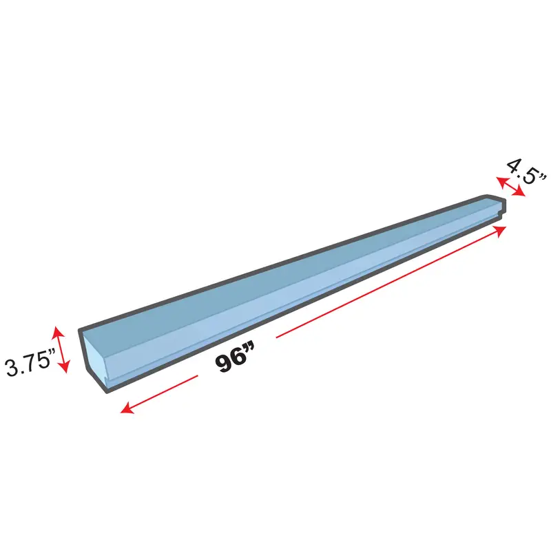 Übertile - Shower Curb 3-3/4" x 4-1/2" x 96"