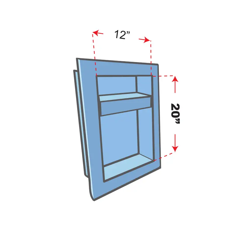 Übertile - Shower Niche Uberboard Classic Extruded Polystyrene 12" x 20"