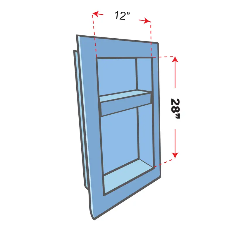 Übertile - Shower Niche Uberboard Classic Extruded Polystyrene 12" x 28"