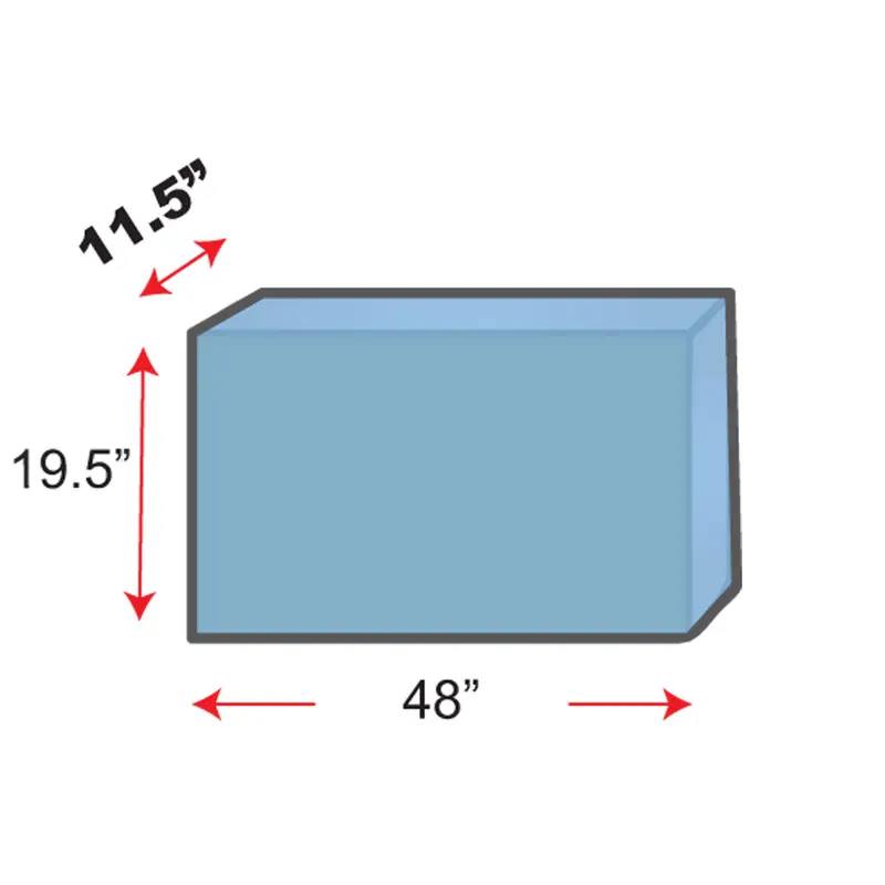 Übertile - Shower Bench Rectangle to Floor 19-1/2" x 11-1/2" x 48"