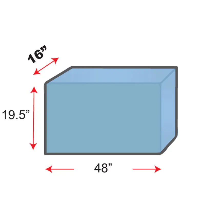 Übertile - Shower Bench Rectangle to Floor 19-1/2" x 16" x 48"