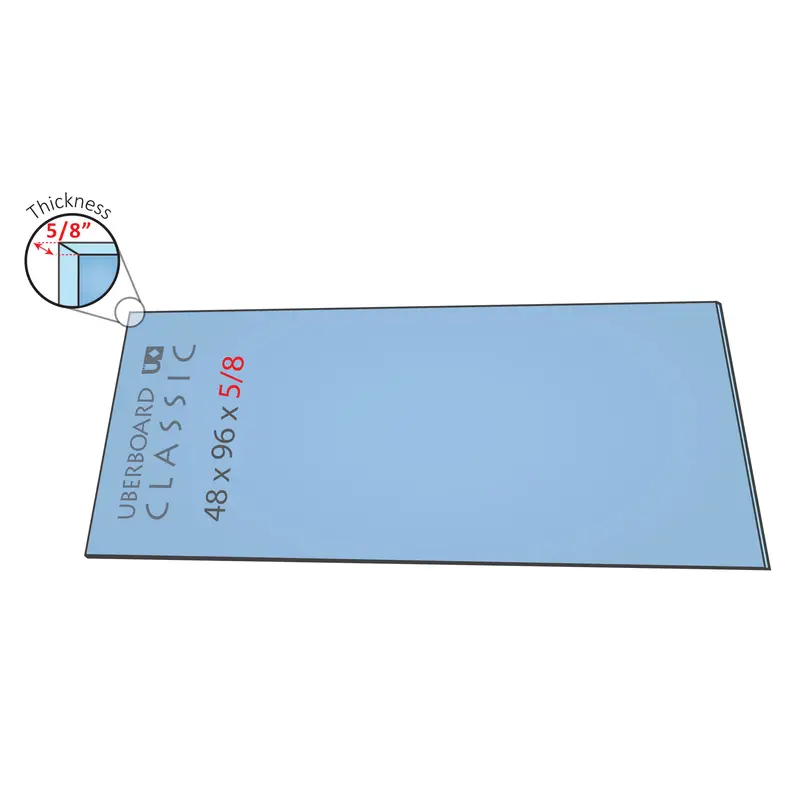Übertile - Waterproof Shower Building Panel Uberboard Classic 48" x 96" - 5/8"