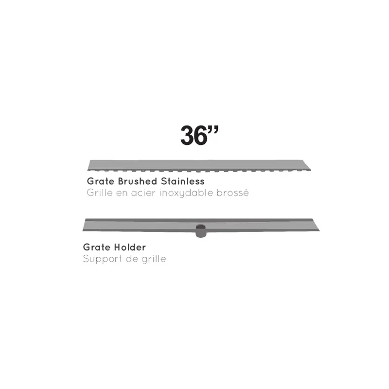 Übertile - Drain Grate LINEAR Series Brushed Stainless Steel 36"