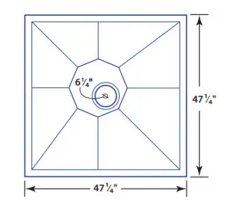ARC - Shower Base TrueDEK Classic8 47.25" x 47.25"