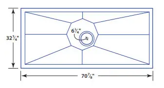 ARC - Shower Base TrueDEK Classic8 70.88" x 32.25"