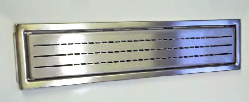 ARC - TrueDEK Linear Drain with Slotted Cover - Brushed Stainless Steel