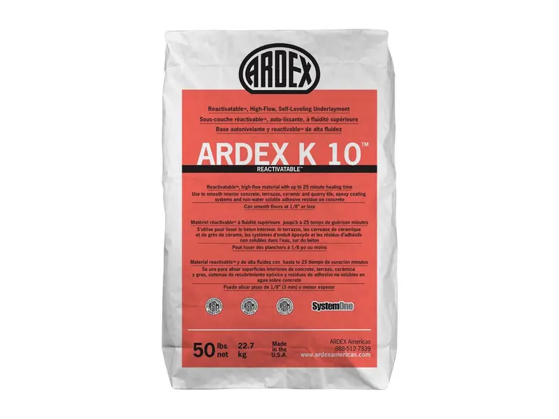Ardex - K 10 Reactivatable High-Flow Self-Leveling Underlayment, Gray - 50 lb