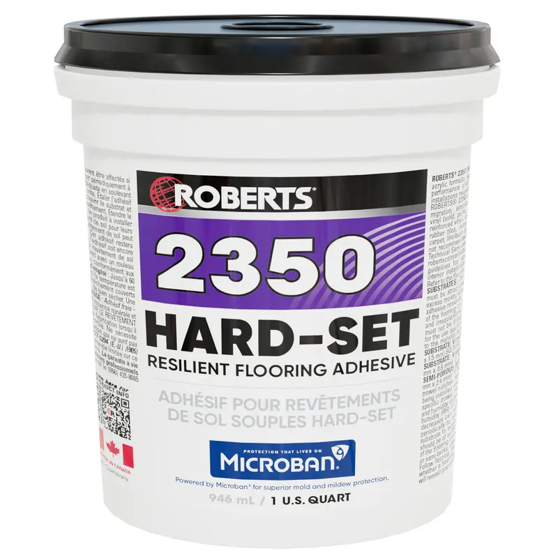 Roberts - 2350 Hard-Set Resilient Flooring Adhesive - 1 Qt. (946 mL)