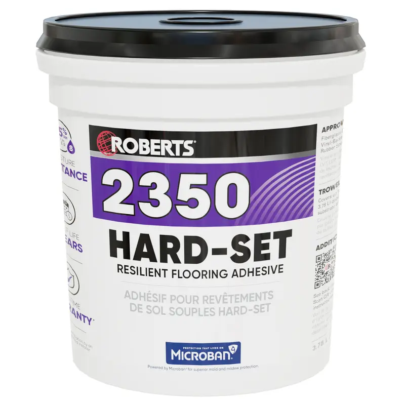 Roberts - 2350 Hard-Set Resilient Flooring Adhesive - 1 Gal. (3.78 L)