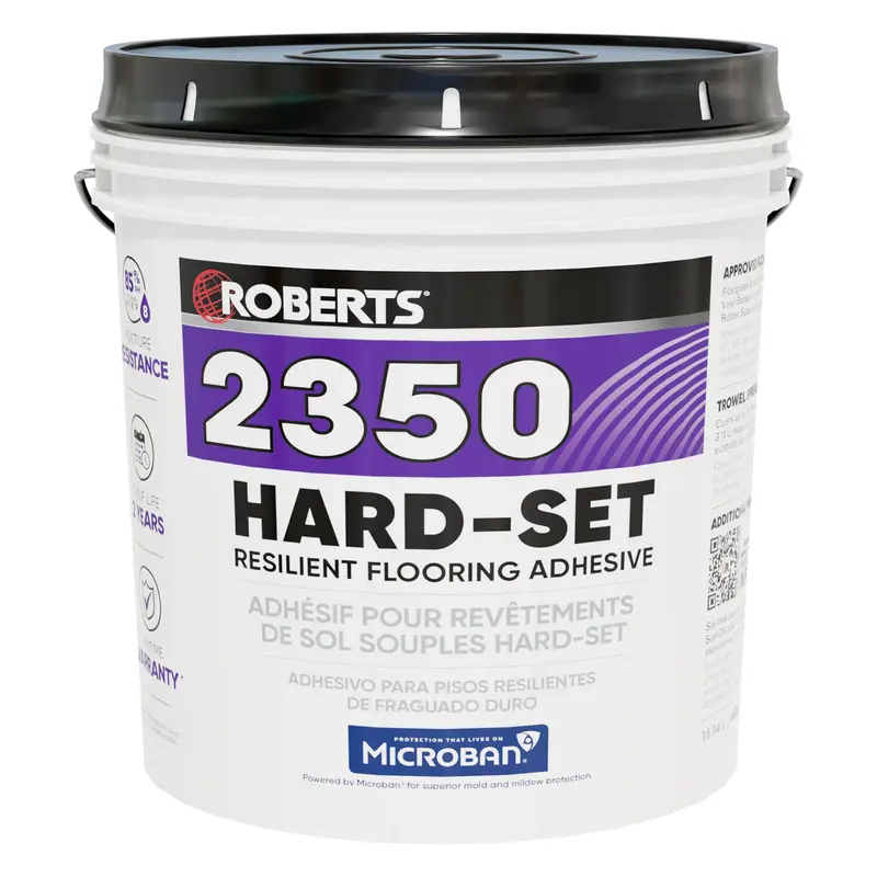 Roberts - 2350 Hard-Set Resilient Flooring Adhesive - 4 Gal. (15.14 L)