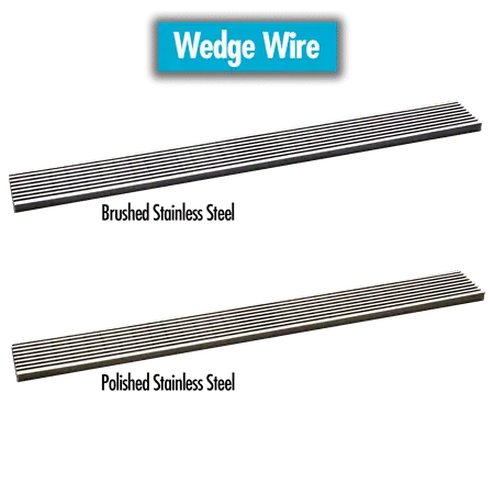 Laticrete - Hydro Ban Linear Drain Wedge Wire Grate Polished Stainless Steel 32"