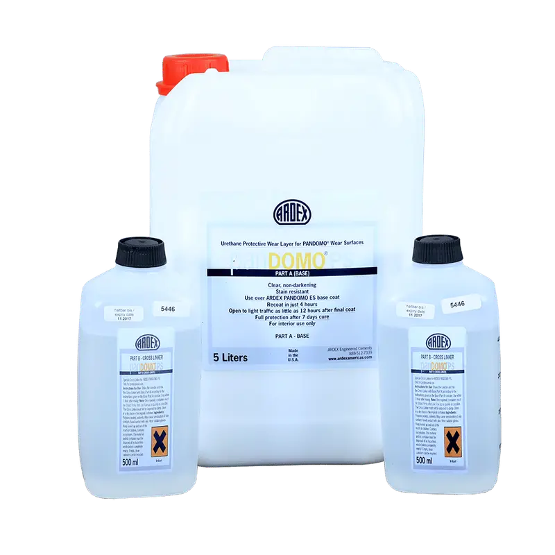 Ardex Pandomo PS Gloss Clear Urethane Protective Wear Layer - 5 L, 2 x 500 mL