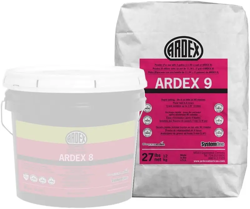 Ardex - 9 Rapid Waterproofing & Crack Isolation Compound, Powder, White - 27 lb