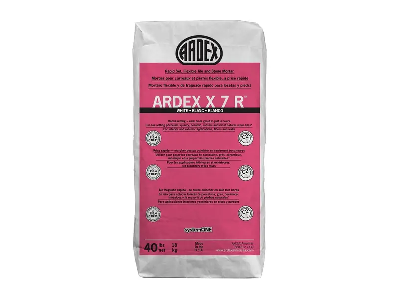Ardex - X 7 R Rapid-Set Flexible Tile & Stone Mortar, White - 40 lb