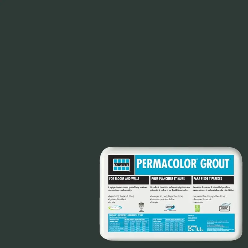 Laticrete - Permacolor Grout #22 Midnight Black 25 lb