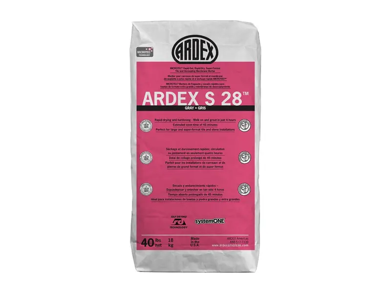 Ardex - S 28 MICROTEC Large Tile & Uncoupling Membrane Mortar - 40 lb
