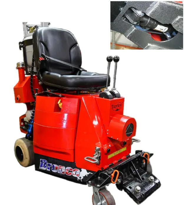 Taylor Tools Bronco Ride-On Floor Removal Machine With Hydraulic Lift Gen 2
