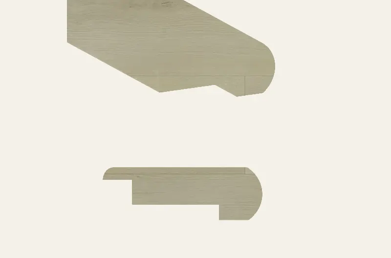 Beaulieu Vinyl Grand Manor Antiqued Parchment Round Flushmount Stair Nose 94-1/2"