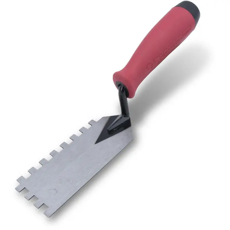 Marshalltown - Square-Notch Margin Trowel 2" x 5" QLT 1/4" x 1/4" x 1/4" with Soft Grip Handle