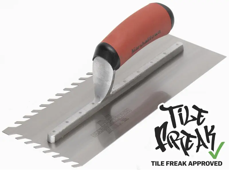 Marshalltown - Wave-Notch Trowel 3/8" LayFlat 4-1/2" x 11" with DuraSoft Handle