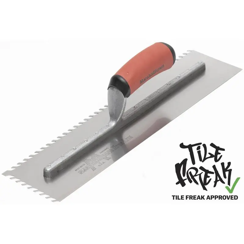 Marshalltown - LayFlat Notch Trowel 16" x 4" with Notch 1/4"