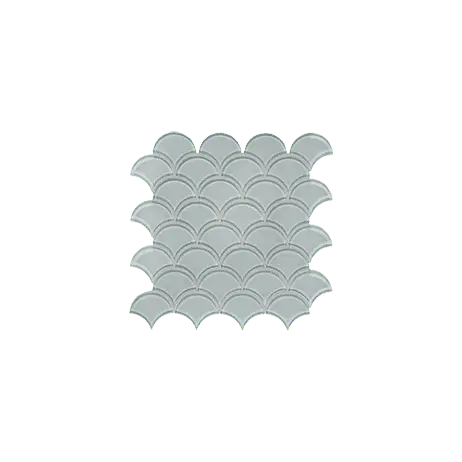 Anatolia - Mosaic Scallop Element Cloud Glossy 12" x 12"