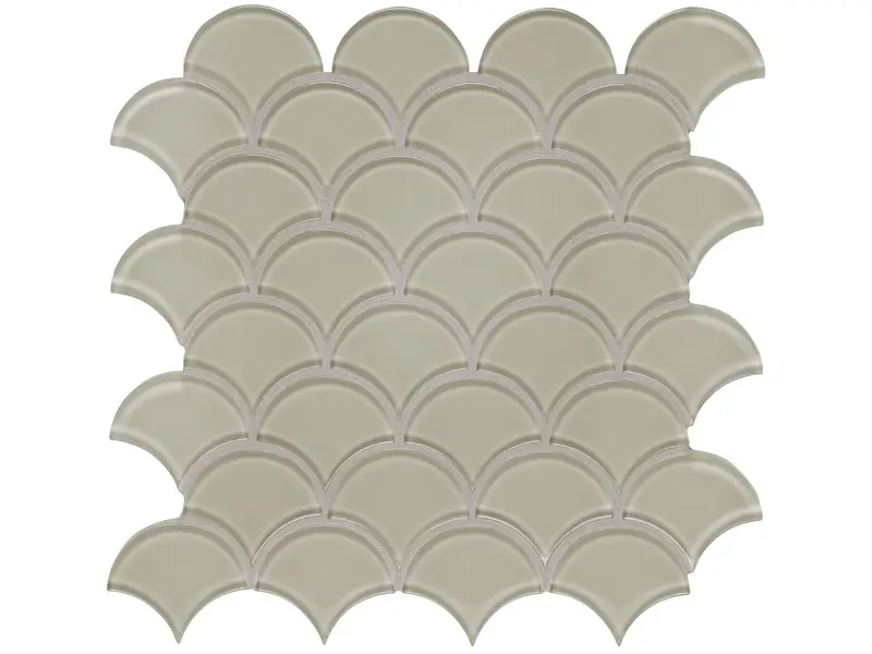Anatolia - Glass Mosaic Element Earth Scallop 12" x 12"