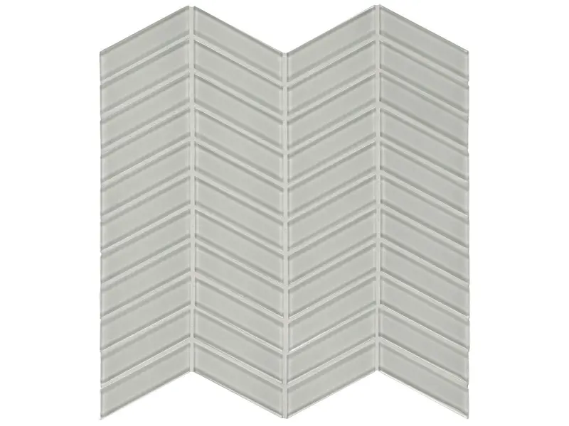Anatolia - Glass Mosaic Element Mist Chevron 12" x 12"