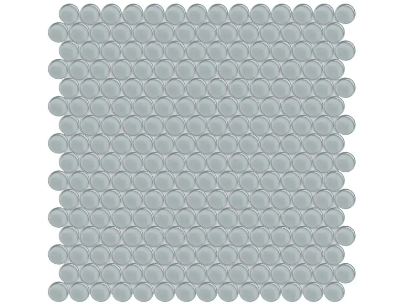Anatolia - Glass Mosaic Element Shadow Penny Round 12" x 12"