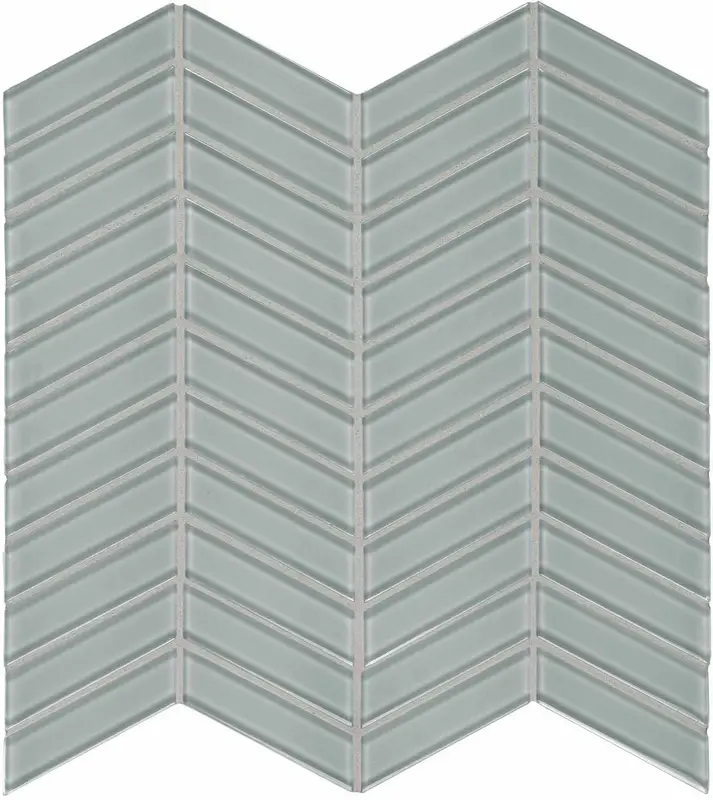 Anatolia Glass Mosaic Element Shadow Chevron 12" x 12"