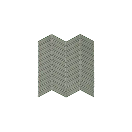 Anatolia Mosaic Chevron Element Smoke Glossy 12" x 12"