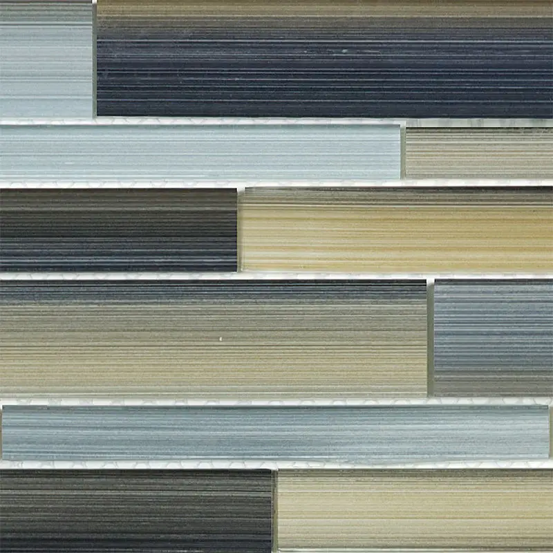 Anatolia - Glass Random Strip Mosaic Fusion Oxide 12" x 12"