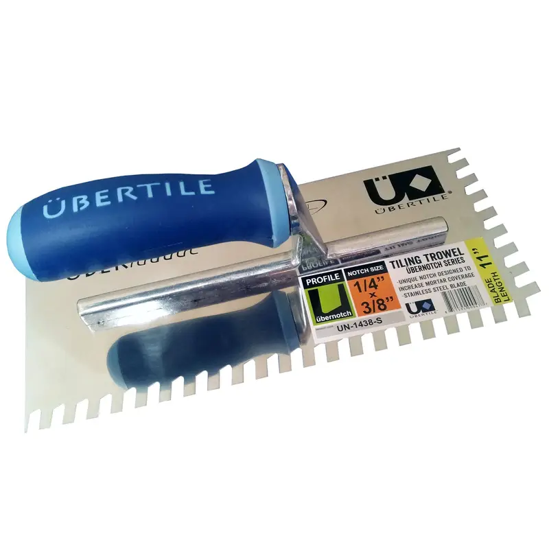 Übertile - Ubernotch Notched Trowel Pro 4" x 11" Steel 1/4" x 3/8"