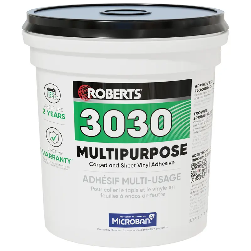 Roberts - Multipurpose Carpet and Sheet Vinyl Adhesive - 3.78 L / 1 Gal