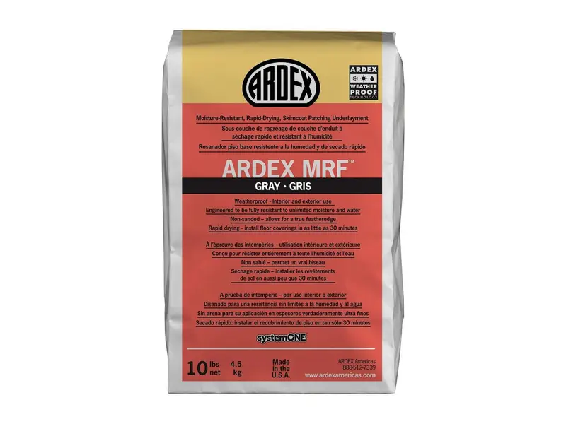 Ardex - MRF Moisture-Resistant Rapid-Drying Skimcoat Patching Underlayment, Gray - 10 lb