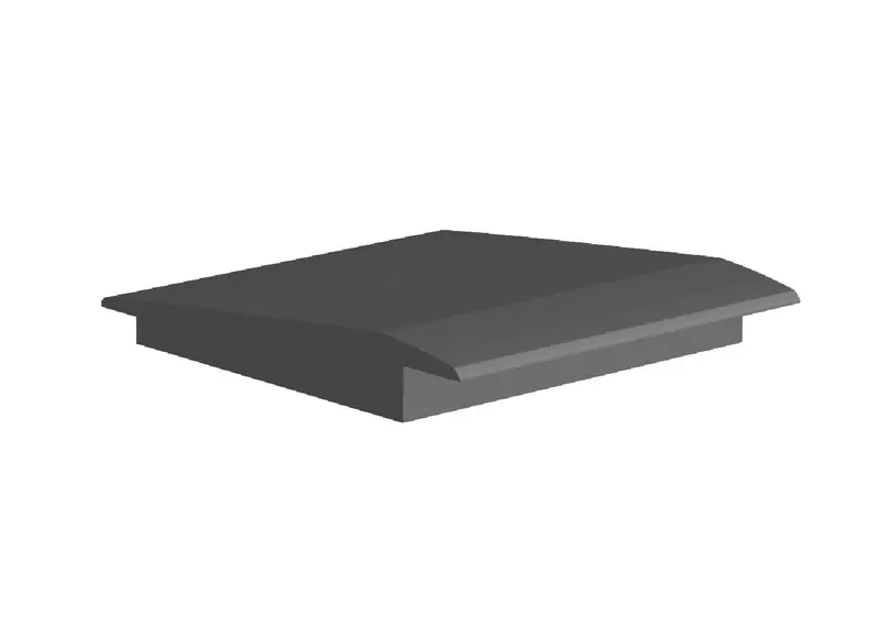 Core Flooring - Carpet Reducer Vinyl #14 Light Grey - from 1/8" (3.2 mm) to 1/4" (6.4 mm) x 2-3/8" x 12'
