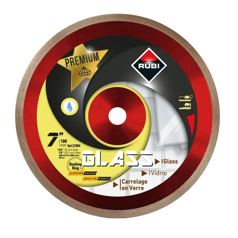 Rubi - Wet Diamond Blade Premium for Glass Tiles 7"