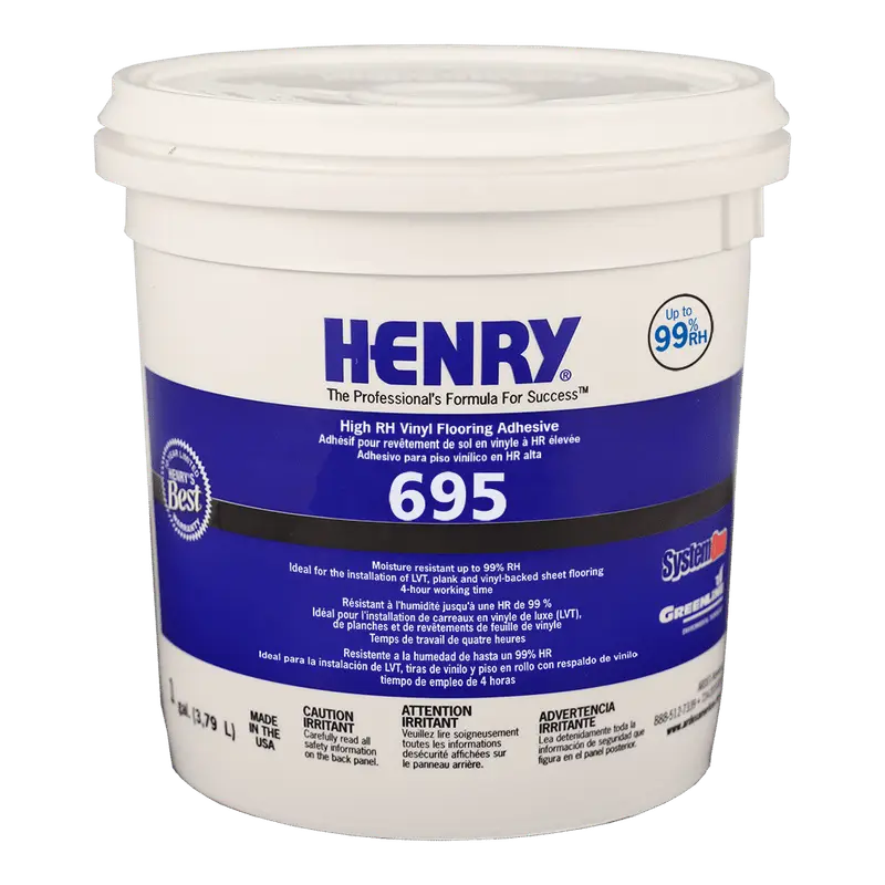 Henry - 695 High RH Vinyl Flooring Adhesive - 3.78 L