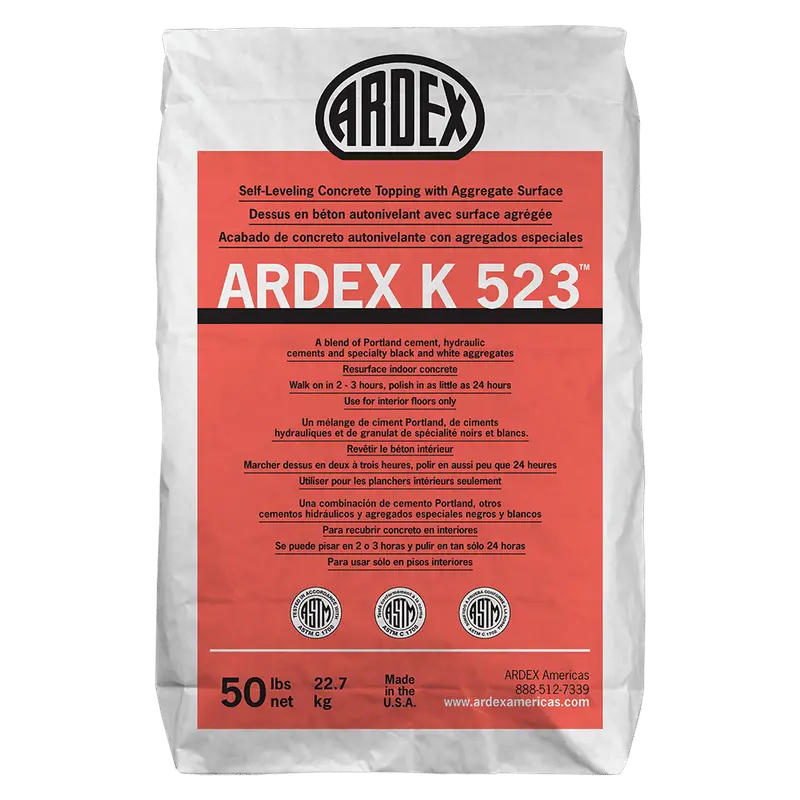 Ardex - K 523 Self-Leveling Concrete Topping with Aggregate Surface - 50 lb