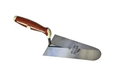 Raimondi Round Point Trowel with Anti-slip Rubber Handle and Finger Guard 6-7/8"