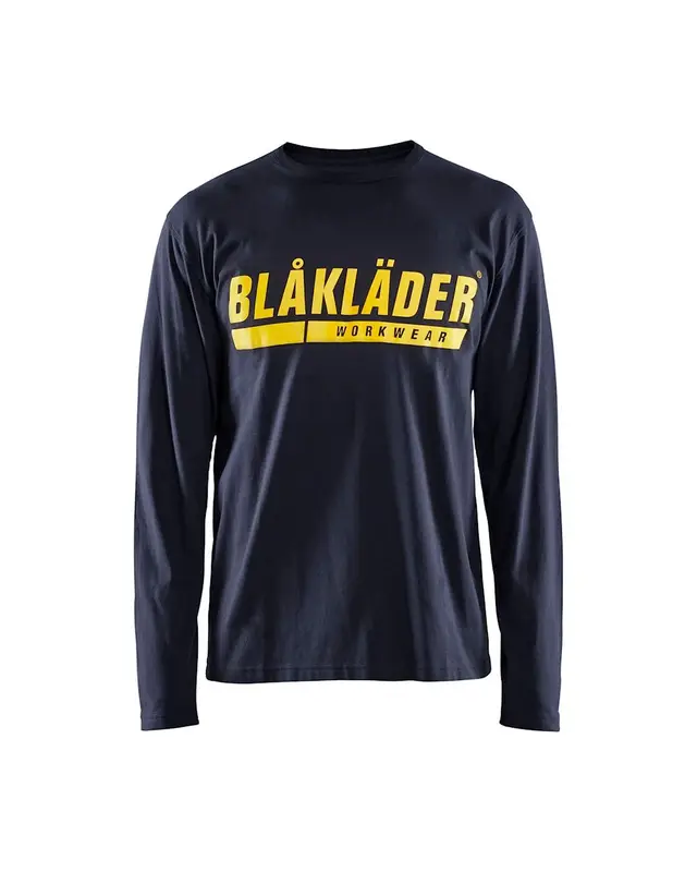 Blaklader Long Sleeve Branded T-Shirt #8600 Dark Navy Blue M