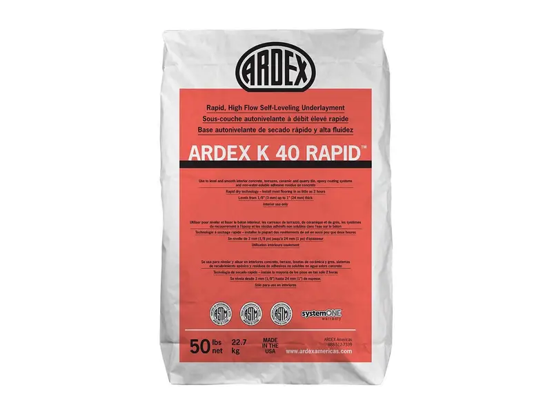 Ardex - K 40 RAPID High Flow Self-Leveling Underlayment, Gray - 50 lb