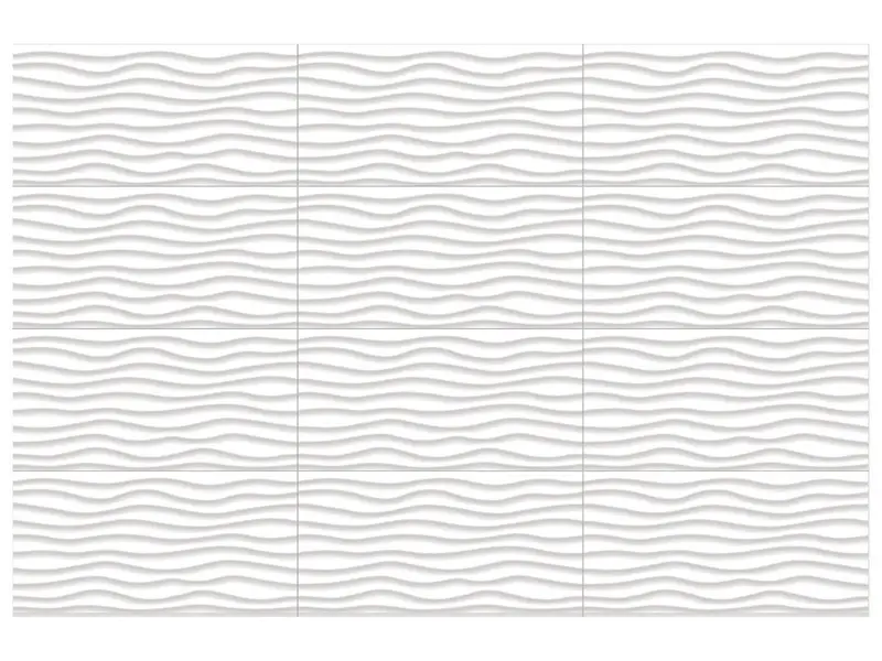 Anatolia Wall Tiles Linea White Oblique Glossy 12" x 24"