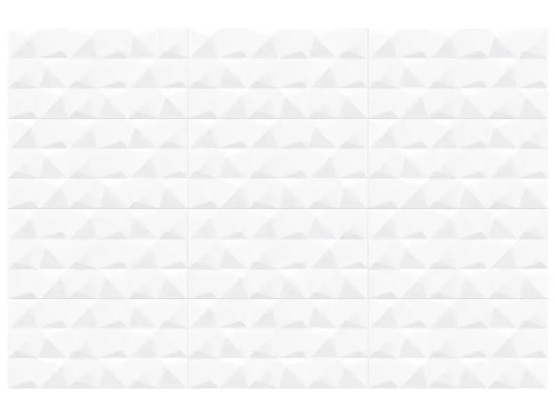 Anatolia Wall Tiles Linea White Prizmatic Glossy 12" x 24"