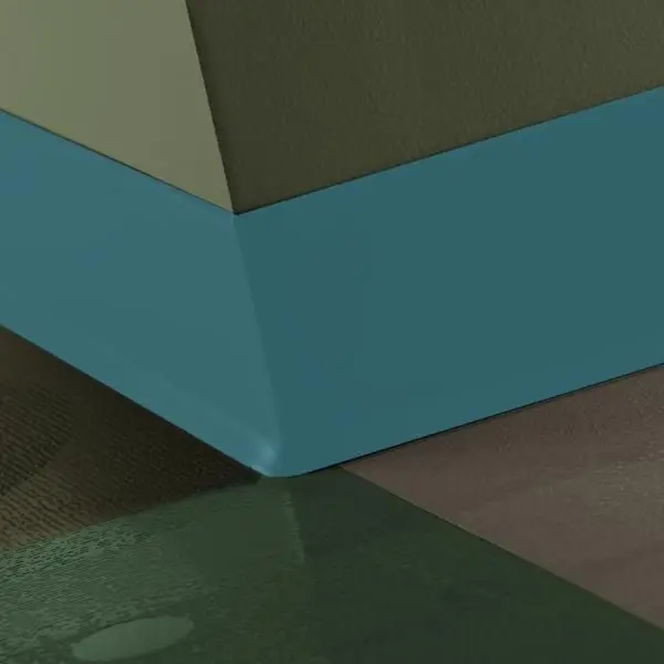 Tarkett - Baseworks Thermoset Rubber (Type TS) - TSB VM5 TOE 4" #VM5 Dream Teal - Wall Base 120'