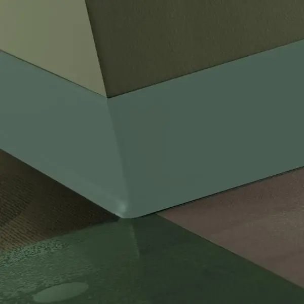 Tarkett - Baseworks Thermoset Rubber (Type TS) - TSB VN4 TOE 4" #VN4 Green Vista - Wall Base 120'