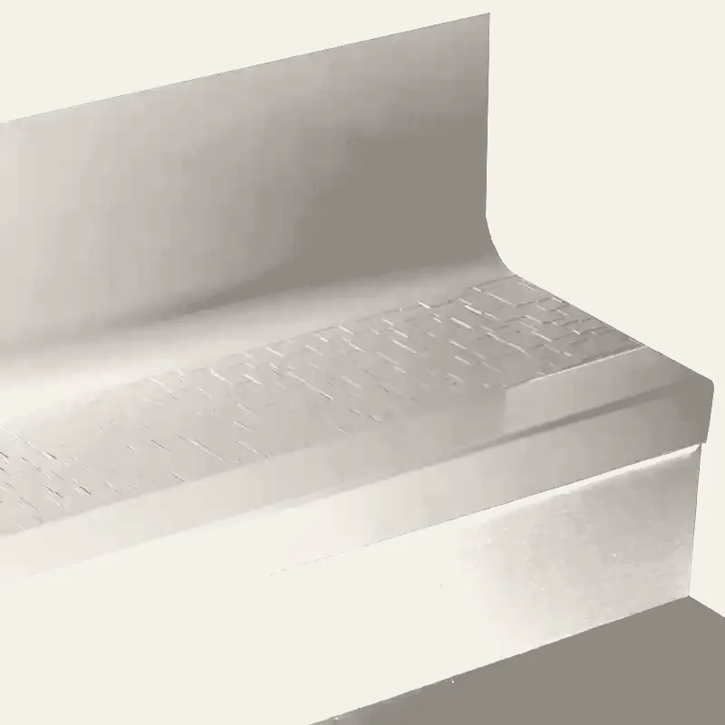 Angle Fit Rubber Stair Tread with Integrated Riser - CUBTR 32 SQ Cubis #32 Pebble No Insert 42"