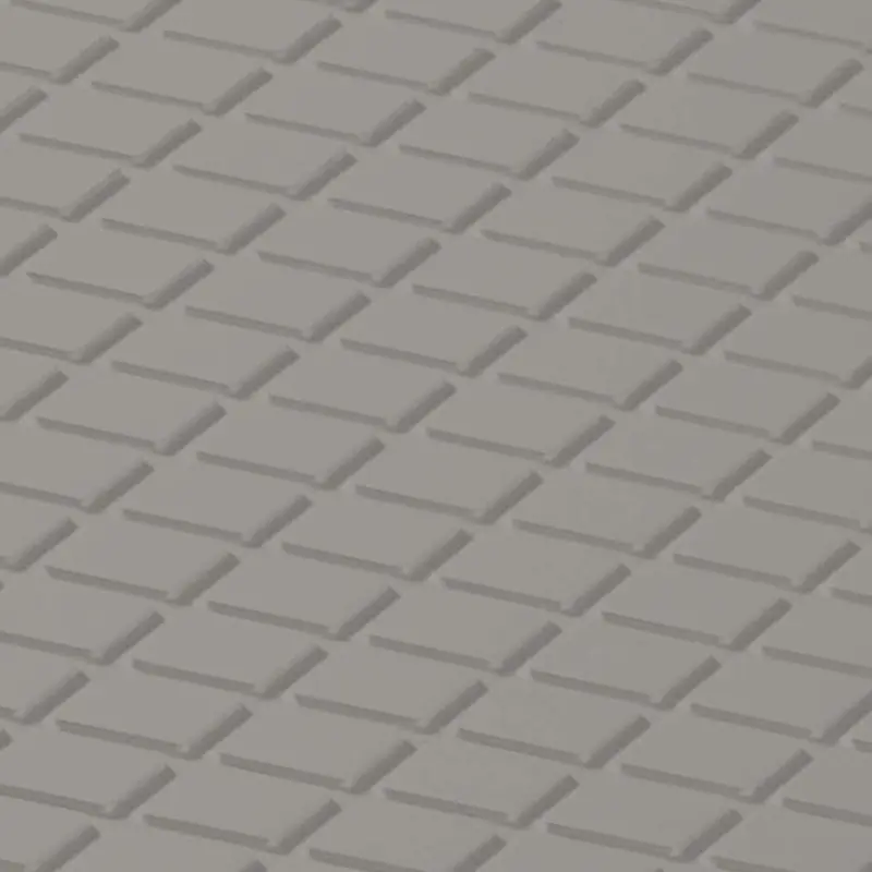 Tarkett - Rubber Tile Solid Color CN 55 1/8 24X24 Diamond #55 Silver Grey - 24" x 24"