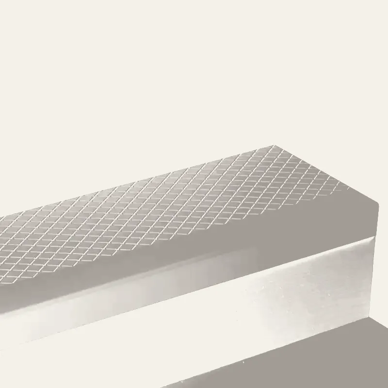 Angle Fit Rubber Stair Tread - CNN 55 SQ Diamond #55 Silver Grey No Insert 42"