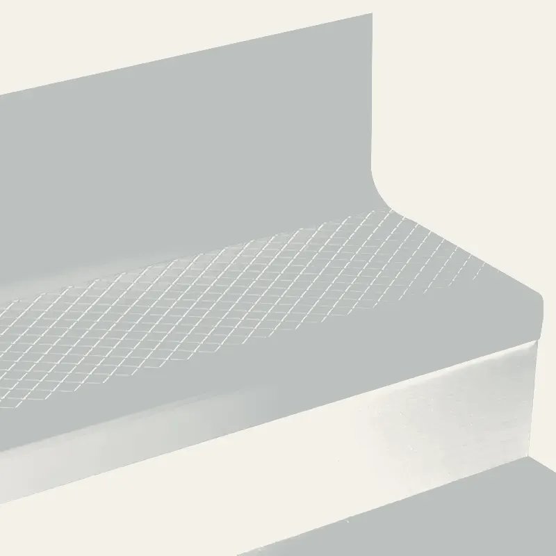 Angle Fit Rubber Stair Tread with Integrated Riser - CNNTR 21 SQ Diamond #21 Platinum No Insert 36"